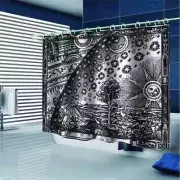 The Stars And Trees 3D Shower Curtain Waterproof Fabric Bathroom Decoration