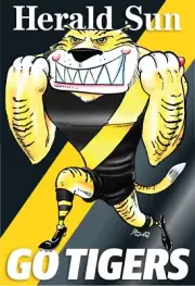 Richmond tigers team Poster,AFL football,swans cats crows pies, premiers book