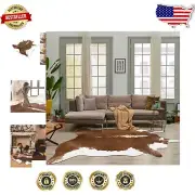 Soft Faux Cowhide Rug 75" x 62" - Perfect for Living Room and Bedroom Decor