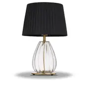 Veana 1 Light Table Lamp Clear, Black & Antique Gold - VEANA TL-AGCLBK