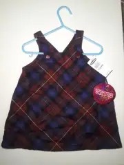 Old Navy Childrens Plaid Tartan Jumper Romper Dress Size 12-18M (L)