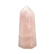 Rose Quartz Obelisk Crystal Tower Gemstone Point Natural Stone Decor 5 Inch High