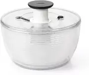 6.22qt Capacity Good Grips Large Salad Spinner with Non Slip Knob in White Color