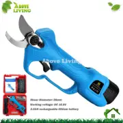 28mm Professional Cordless Electric Pruning Shears 2 BATTERY Scissor Pruner AU