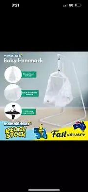 mamakiddies Baby Hammock Cot Bassinet Cotton with Stand & Mattress carry bag