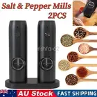 2pcs Electric Salt And Pepper Grinder Set USB Rechargeable Salt And Pepper Mill