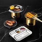 Gold/Silver Barbecue Stove Rust-proof Grilling Stove Campfires