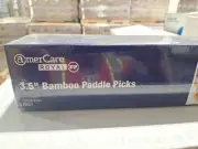1000 AmerCare Royal 3.5'' Bamboo Paddle Picks Toothpicks Skewers NIB Free Ship