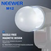 NEEWER M12 Magnetic Dome Diffuser for Z2N Z2S Z2C Z1C Z1S Z1N Round Head Flash