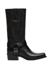 STEVE MADDEN RUSKIN Boots Black Leather New