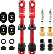 Tubeless Presta Valve Stem, Presta Valve Stem Kit with Valve Core Remover Tool and Valve Stem Cap, 55mm Red
