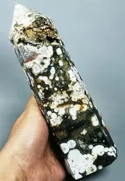 Collection ! Raw NATURAL OCEAN JASPER Geode QUARTZ CRYSTAL Tower HEALING