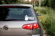Bigger On The Inside Quote Waterproof Decal - Gifts for Convertible Lovers - Car Stickers - Motorhome Stickers - Bike Stickers - Caravan Decals (White)
