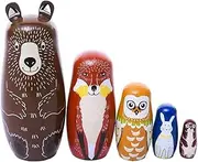 Nesting Dolls Stacking Dolls Russian Dolls Russian Nesting Dolls,Toddler Wooden Bear Owl Matryoshka Dolls,5 Traditional Matryoshka Matryoshka Dolls Russian Nesting Dolls