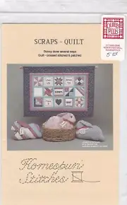 QUILT AND CROSS STITCH WALL HANGING PATTERN - SCRAPS QUILTT