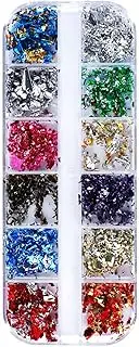 Daseeme 1 Box Golden Foil Flakes Gilding Flakes Made of Tinfoil for Metallic Foil Flakes for Nails DIY Painting Crafts Slime and Resin Jewelry Making Gold Silver Copper Colors