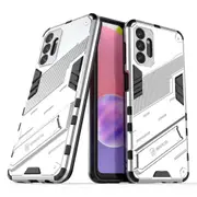 For Samsung A13 5G Shockproof Dual-Layer Stand Cover - White