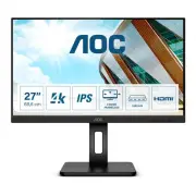 AOC U27P2 LED display 68.6 cm (27") 3840 x 2160 pixels 4K Ultra HD Black