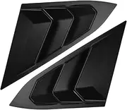 Side Window Rear Spoiler Triangle Louvers Scoop Cover Trim Compatible for Honda Civic Sedan 2016-2019 Black/Carbon Fiber Look(Matte Black)