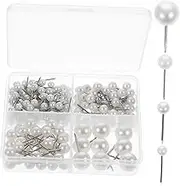 HOODANCOS 200Pcs Pearlized Straight Pins with Ball Heads for DIY Crafting and Bulletin Board Decor and Convenient Office Push Pins for Craft Projects and Decorative Needs