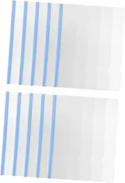 Generic 10pcs Transparent Document Folders with Sliding Bar Clamps File Binder for School and Office Lightweight Organizers for Papers and Reports Gradient Design