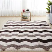 Floor Area Rug Bedroom Carpet Plush Abstract Modern Soft Living Room Shaggy Non-slip Mat