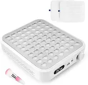 Madenia rechargeable Nail Dust Collector: 56W Professional and Powerful Nail Vacuum Cleaner with 30 Gear Adjustable Speed - Quiet Nail Vacuum Extractor for Nail Studio & Home (White)