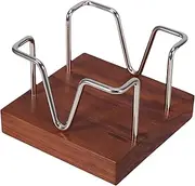 Angoily Wooden Note Dispenser: Compact Desk Organizer With Hollow Design For Memo Papers Self-stick Notes And Office Accessories