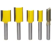5PCS Straight Cut Router Bits1/4 Inch Shank Plywood Dado Router Bit Set Straight