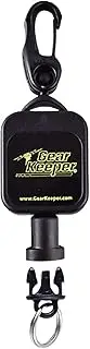 Hammerhead Industries Gear Keeper Micro Retractor/Super Zinger for Fly Fishing – Options - Swiveling Snap Clip, Threaded Stud or Carabiner Clip Mount with Q/C Split Ring Accessory - Made in USA