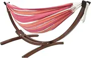 Double Cotton Hammock with Solid Pine Stand (260cm) - Mimosa