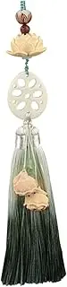 LALAFINA Lotus Root Tassel Pendant for Car Decor Handmade Tassel Hanging Chain Stylish for Friends