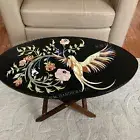 Oval Black Marble Coffee Table, Center Table, Side Table, Living Room Table