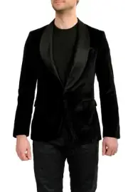 Hugo Boss Men's "Nikan" Slim Fit Tuxedo Style Velour Blazer US 38R IT 48R