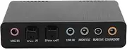 RIZGHWOY Computer External Sound Card Adapter, USB Connection, Black, 1 Pack, for Recording and Editing Music on PCs