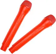 ERINGOGO 2pcs Pretend Microphone Props Role Play Simulation Mic Realistic Design for Parties Events