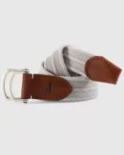 NEW JOHNNIE-O MENS BRENTWOOD CANVAS BELT LIGHT GRAY SZ XL