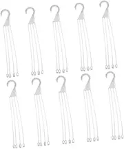 PAMINGONO 10pcs Hanging Basin Basin Hook Plant Hangers Outdoor Hanging Basket Hangers Garden Flowerpot Hook Bracket Flower Holder Flowerpot Support Tools Garden Accessories White Resin