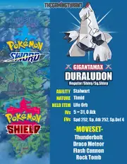 Pokemon Sword and Shield Gigantamax/Non-Gigantamax Duraludon VGC