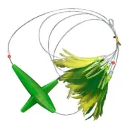Jigs Fish Lure Feather Trolling Skirt Rigged Tuna Lure With Bird Teaser