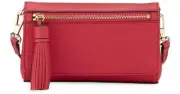 REBECCA MINKOFF Jill Saffiano Crossbody Bag TASSEL on Zipper NEW was $195.