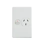 Elegant Single Power Point 250V 10A Vertical Pack