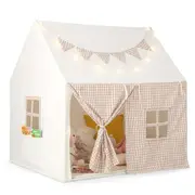 Costway Play Tent Large Playhouse Aged 3-8 w/Padded Mat & Star Lights Boys Girls Gift