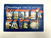 1939 New York World’s Fair Souvenir Postcard Fold Out Booklet 18 Vtg Art Images