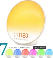 Wake Up Light Sunrise Alarm Clock for Kids Sleep Aid FM Radio Snooze Dual Alarms