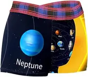 [VBFOFBV] Mens Boxer Briefs, Moisture Wicking Underwear for Men, Planets Earth Space Universe