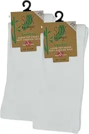 [Sox by Angus] Bamboo Plain Cushion Foot Loose Top Socks