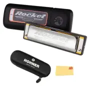 Progressive Rocket Harmonica - Key of C Bundle with Case, Pouch, and Austin B...