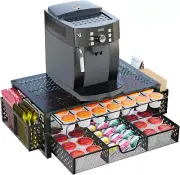 Coffee Pod Holder K Cups 2 Tier Slidng Storage Drawer Coffee Accessories Holder