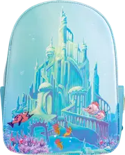 Loungefly Disney The Little Mermaid Castle Snap Mini Backpack - New, With Tags
